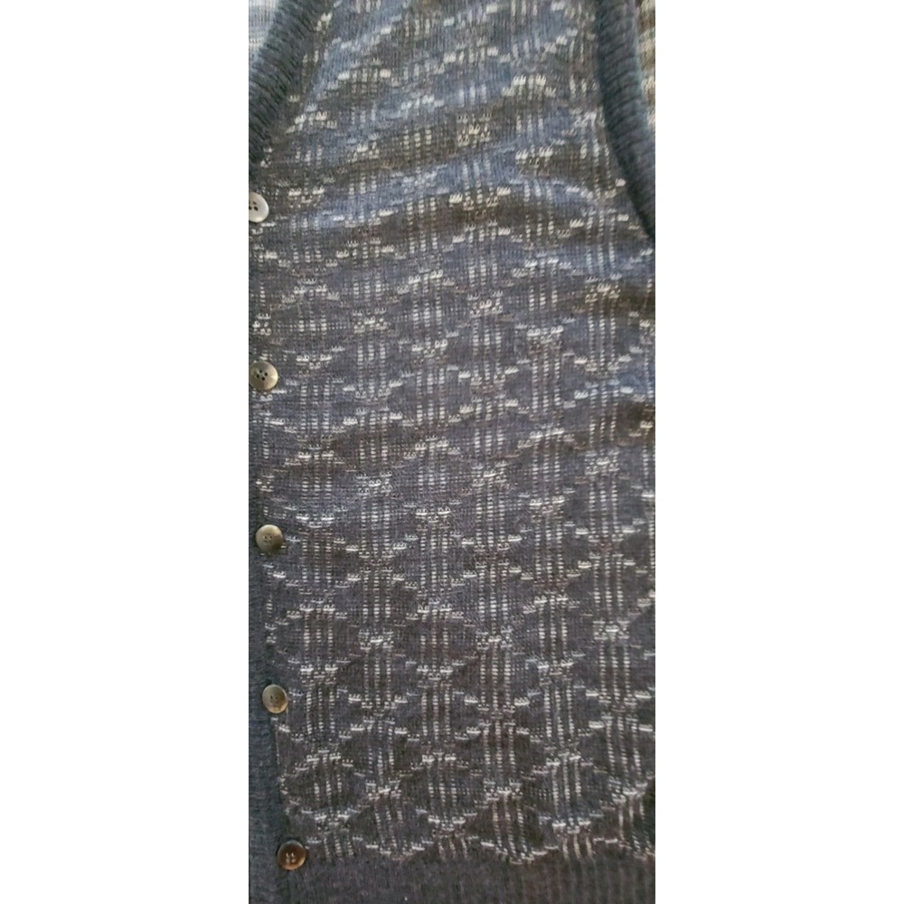 Vintage Sweater Mens L Cardigan Vest Wool Blend Eclectic Grandpa Italy - Picture 3 of 6